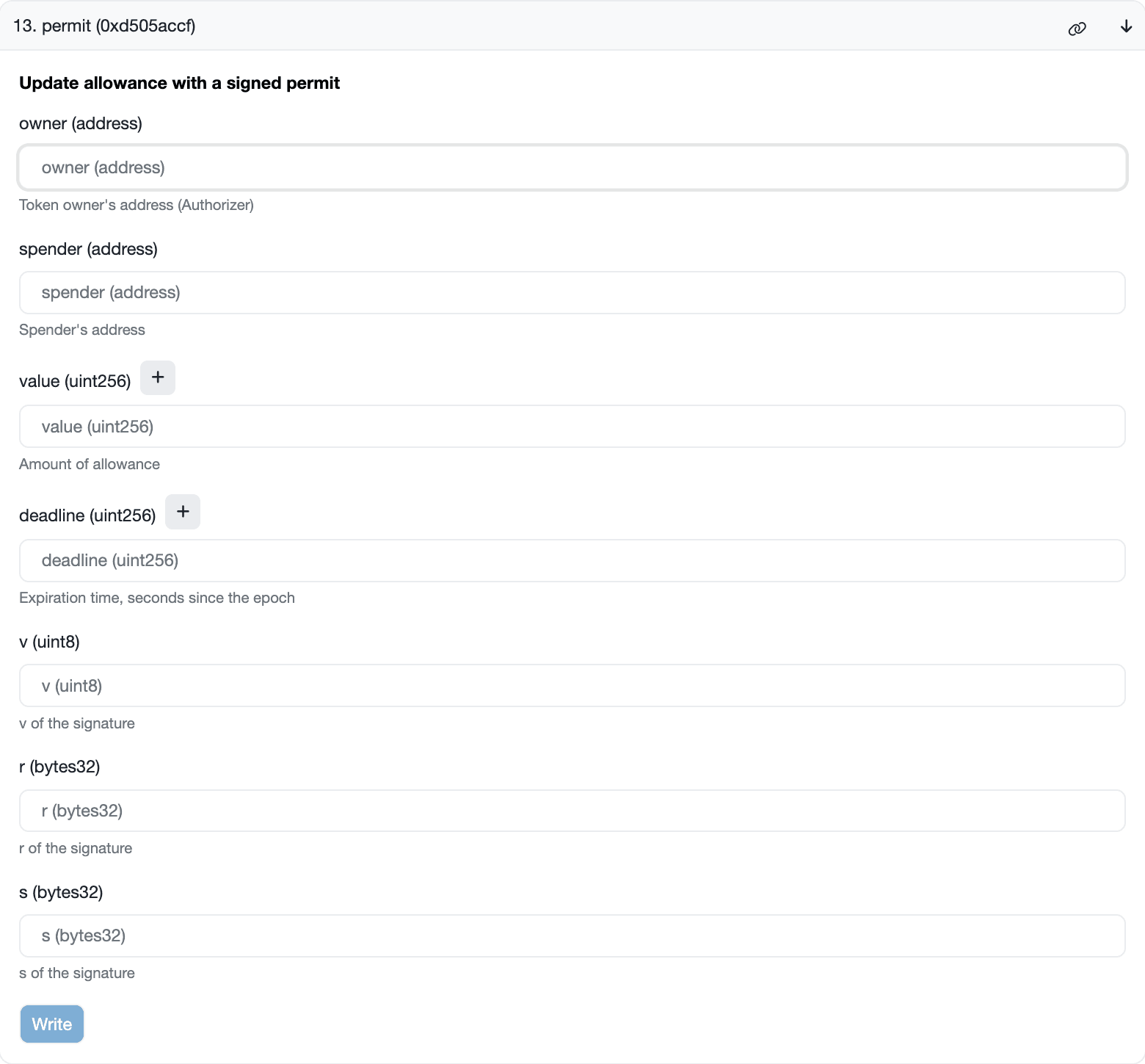 Permit Approve USDC on Etherscan